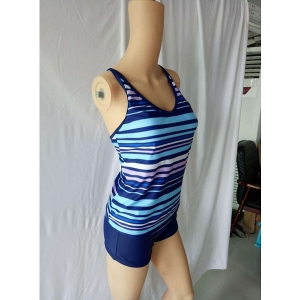 Damrandiga badkläder Stretchhängslen Casual Beach Summer colorful stripes XL