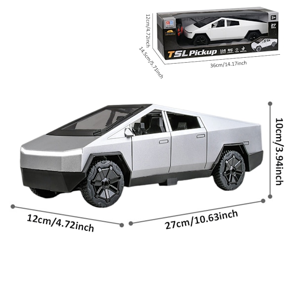 Lovers Toys Tesla Bilmodell Samling, Jul Leksaker Present till Pojkar Flickor 6+ White