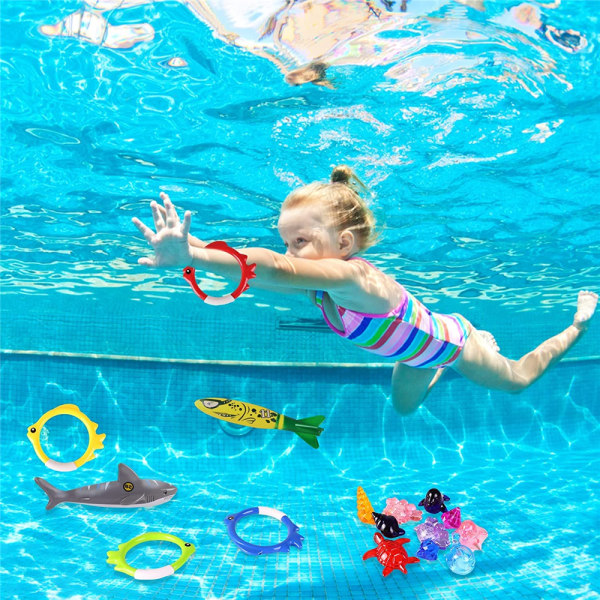 20st Summer Pool Dykning Simleksaker för barn Spel Set 20PCS
