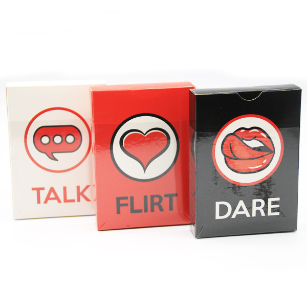 Reignite Fördjupa relationen med din partner, 3-i-1 Talk Flirt Dare Card Game