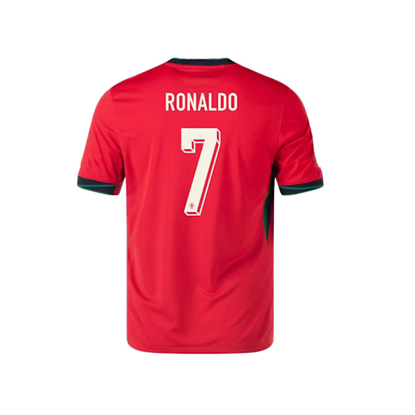 2024 Portugal Hemma Fotbollströjor, NO.7 RONALDO Fotbollströja, Sport Träning Kortärmad Fotbollstopp för Herr Fotbollströja L