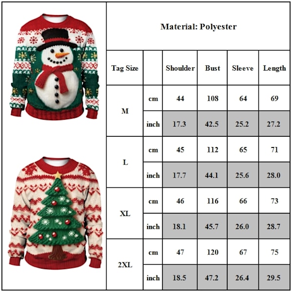 Dam- och Herrjultröja med Huva, Imiterad Stickad Tröja, Julnyhet Snögubbe Stickad Tröja, Vinter Söta Rundhalsade Jultröjor B M