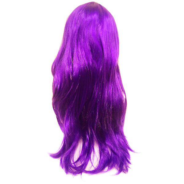 Descendants 2 cos kostym mal peruk lång peruk lila för fest