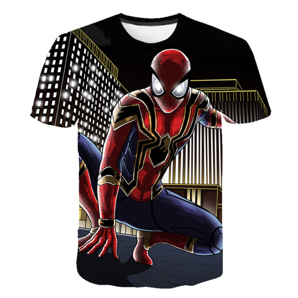 Superhjälte Spiderman Tryckt T-shirt Barn Pojkar Kortärmad Toppar E 6-7 Years = EU 116-122