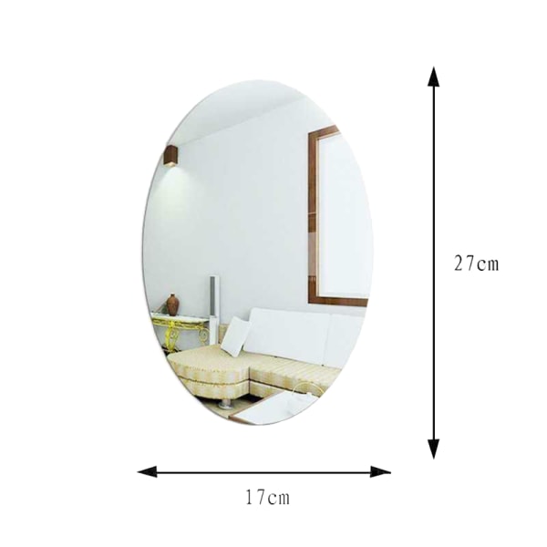 Ramlös badrumsspegel Vägghängande väggdekal Spegel Rectangular silver 20*30cm