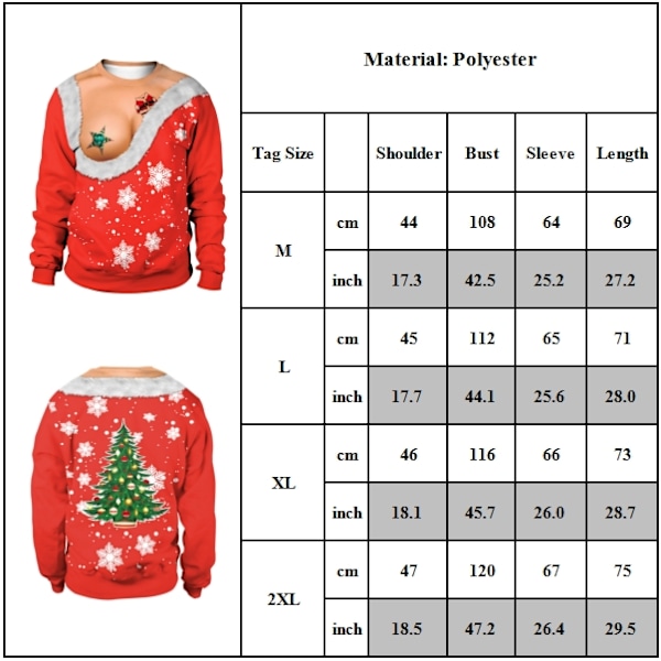 Ful Jultröja för Herrar och Damer - Rolig 3D-Tryckt Tröja Jultröja #3 M