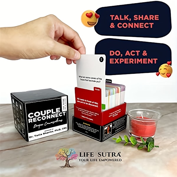 Couple Reconnect 200 Deep Conversation Starters Fun-Card Game för gifta par