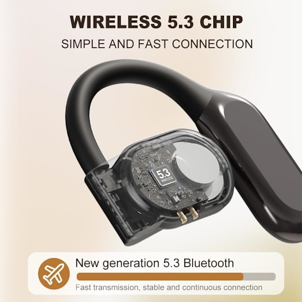 AI Oversættelseshovedtelefoner, 2025 Nye Trådløse Bluetooth Oversættelsesørepropper Realtidssprogsoversætter, Afspilning af Musik på 144 Sprog Black