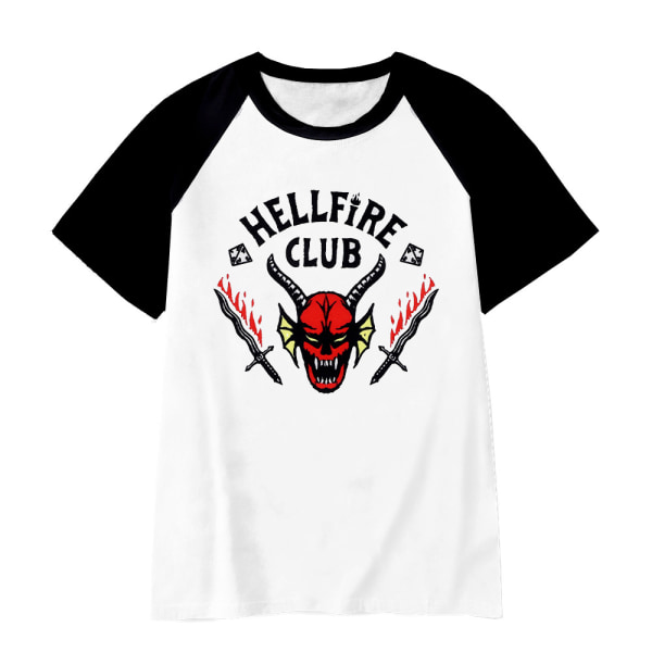 Stranger Things Säsong 4 T-shirt Barn Hellfire Club T-shirt Topp 140cm