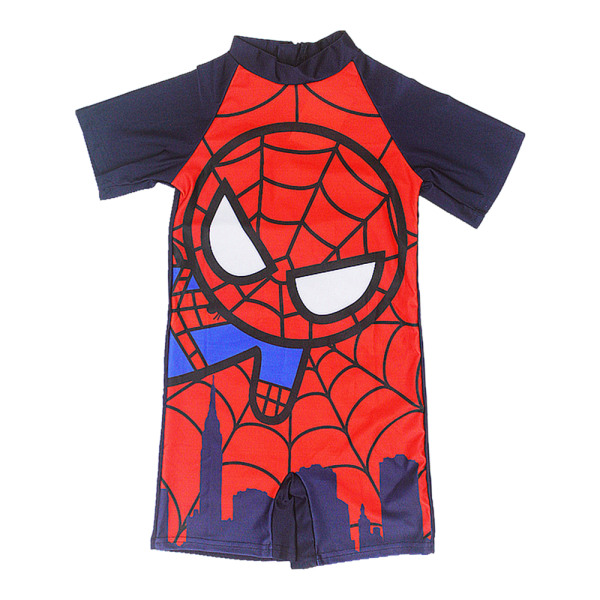 Cartoon Kids Swimwear Marvel Superman Boys Short Sleeve Swimsuit Spider m