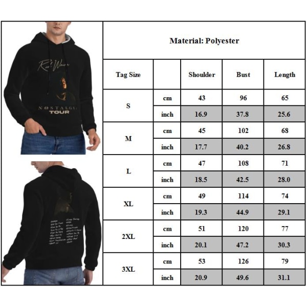 Unisex Rod Wave Hoodie Nostalgia Tour Music High Street Hip Hop Hoody Sweatshirt M