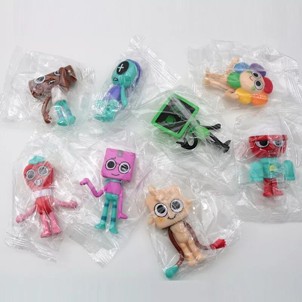 8-pack Dandys World Figurleksakssats Modell Actionfigurer Samlarföremål 8PCS