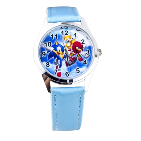Sonic Luminous Quartz Mechanical Watch Barn Läderrem blue