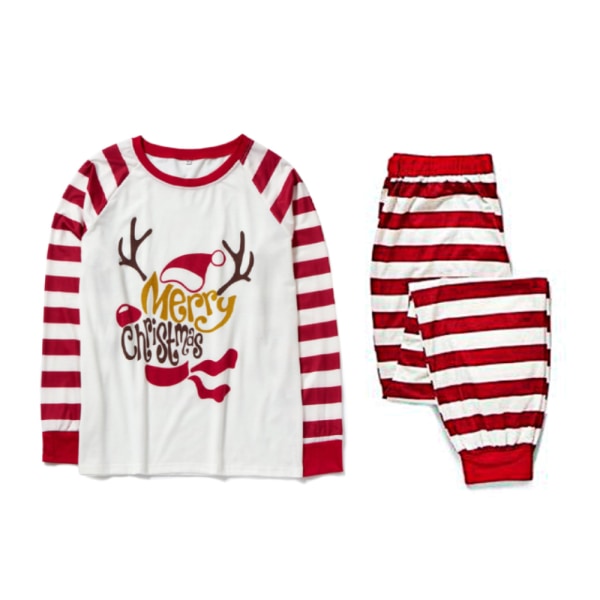 Jul förälder-barn pyjamas med randigt print i två set Kid 3T