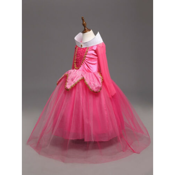 Flickor Halloween Cosplay Maskerad Bal Prinsessa Arlo Långklänning Rose 4-5 Years