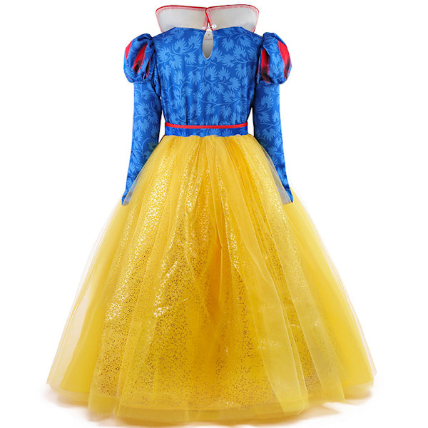 Snövit Prinsessklänning Flickor Cosplay Kostym Jul Party Maskeradklänning 130cm