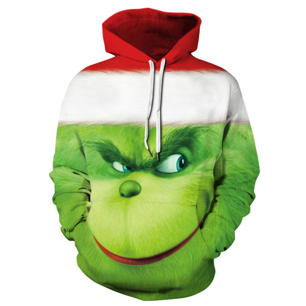 Kid Grinch Hoodies Sweatshirt Pullover Hooded Coat Top Xmas Gift C 140cm