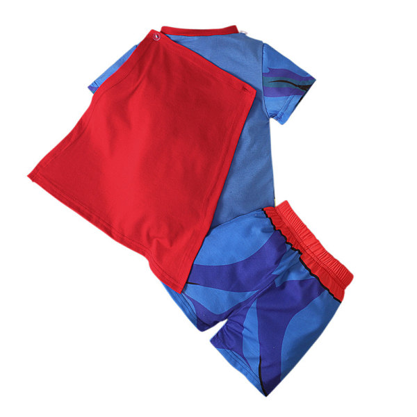 Superman Outfits kortärmad skjorta Shorts Cape Set för Kids Boy Superman 2-3 Years = EU 80-92