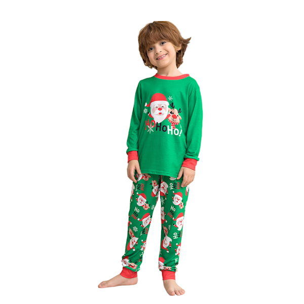 Julpyjamas för Familjen Matchande Santa Claus Tryck Pyjamas Vuxna Barn Baby Hund Julnattkläder Pjs Set Kids 3-4Years