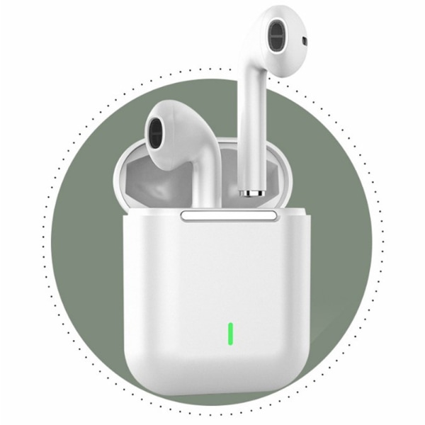 Uppladdningsbara trådlösa Bluetooth -hörlurar Sport Röstsamtal white