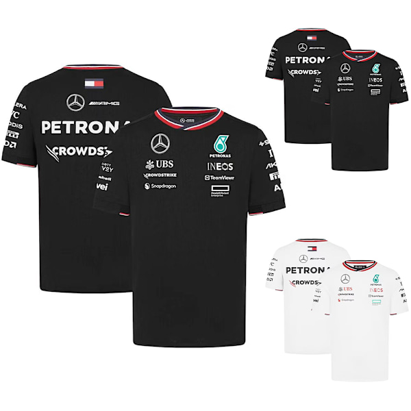 Herrarnas Racing Kortärmad T-shirt Sommar Casual Sport Tryckt T-shirt Toppar White L
