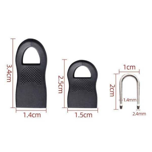 10 st Avtagbar dragflik dragkedja universal bagage skolväska 10pcs large