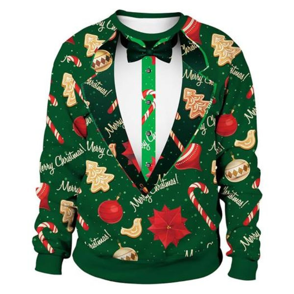 Unisex Ruma Jouluneule Miehille Naisille 3D Hauska Printti Villapuserot Hupparit Collegepaidat Syksy Talvi Neuleet Hyppypaidat Topit #6 XL