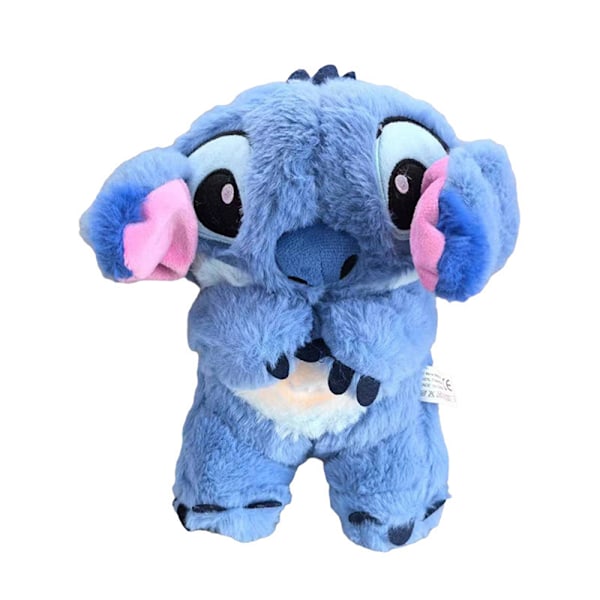 Baby Kids Lilo & Stitch Andningsmusikalisk Lugnande Plyschdocka Mjuk Plyschleksak Blue