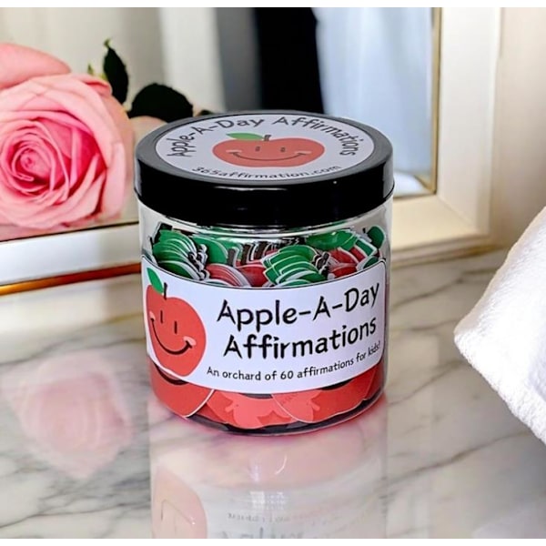 Positiva Pickle Emotionellt Stöd Bekräftelse Kort, Mini Positiva Bekräftelser Kortburk D-Apple 30 days