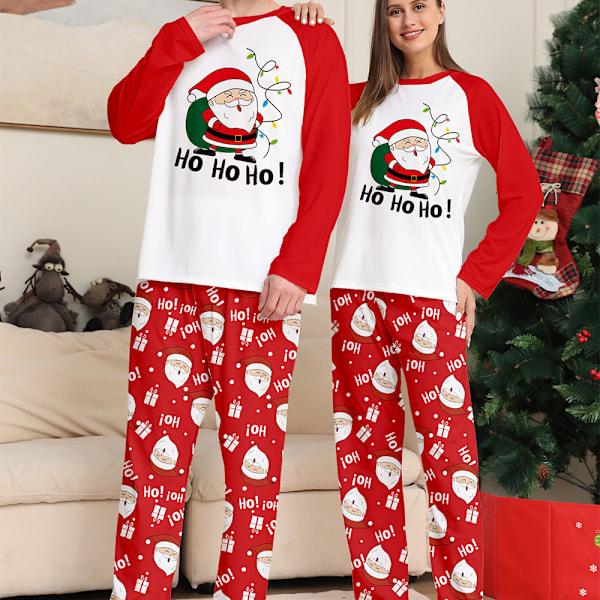 Julpyjamas för familjen - Matchande pyjamas med julmotiv, tomte, barn, spädbarn, vuxen, nattkläder, pyjamasset Baby 12-18M