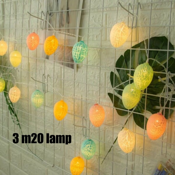 3M 20LED påskägg Ljusdekoration Lanternägg-formade lampor