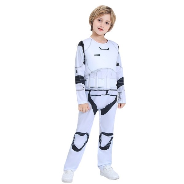 Barns vita soldat Star Wars Halloween Cosplay kostym L