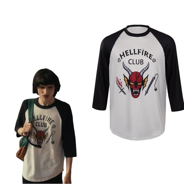 Stranger Things 4 baseball-tröja Hellfire Club unisex tröjor 2XL