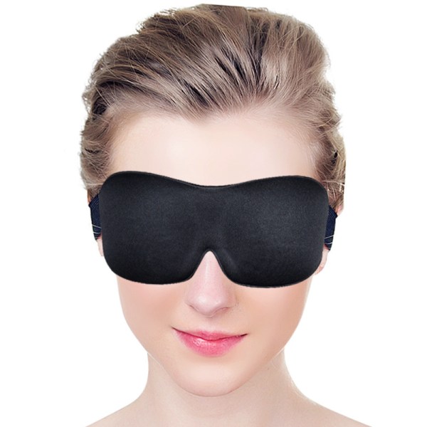 Svart Sleep Eye Mask Blackout Eye Shade Blindfold Resest