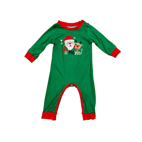 Julpyjamas för Familjen Matchande Santa Claus Tryck Pyjamas Vuxna Barn Baby Hund Julnattkläder Pjs Set Baby 9-12M