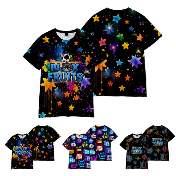 Barn Blox Fruits Kortärmad T-shirt Toppar Barn Pojkar Flickor Casual Blus Tee B 9-10 Years