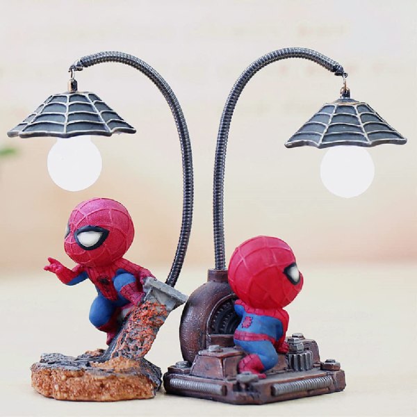 Mini Spiderman Streetlight LED-lampa Skrivbordslampa Nattlampa Dekor