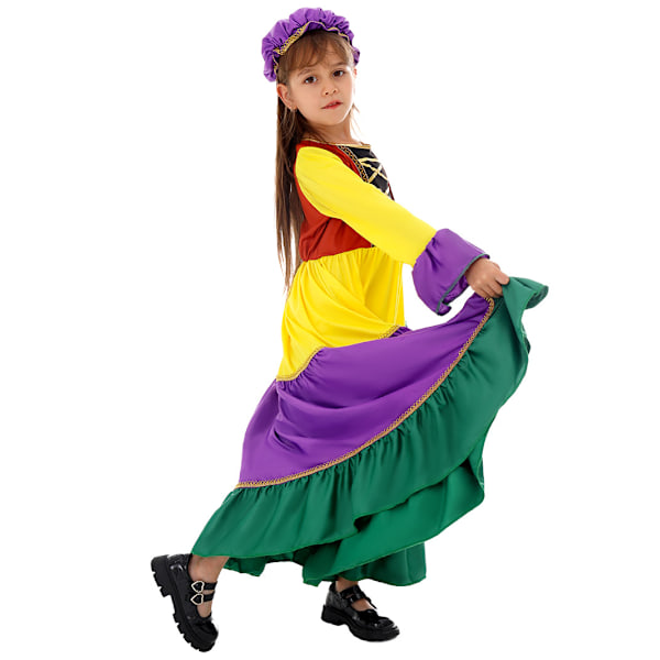 Barnkarnevalsklänning Cosplay Kostymklänning Prinsessklänning Halloween Jul Födelsedagsfest Outfit S