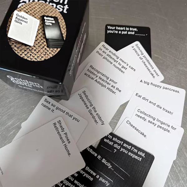2025 Golden Against Girls The Golden Gayer Box ​Familjespel Kortspel Nytt