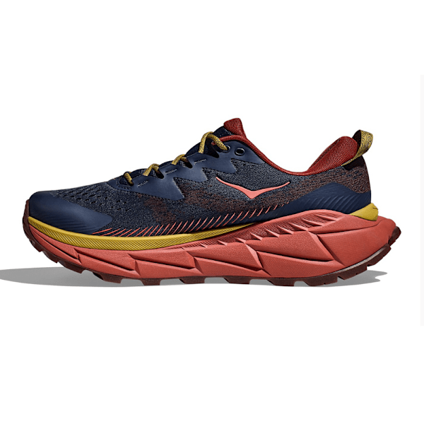 HOKA ONE ONE Skyline Float X Herrskor Lågprofil Löpskor Stretch-Stickade Vandringsskor Deep Blue+Brick Red 44.5