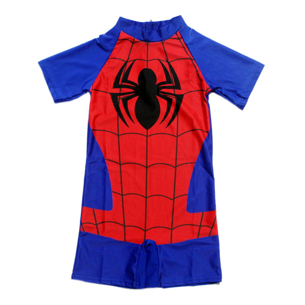 Cartoon Kids Swimwear Marvel Superman Boys Short Sleeve Swimsuit Spider suit 2xl