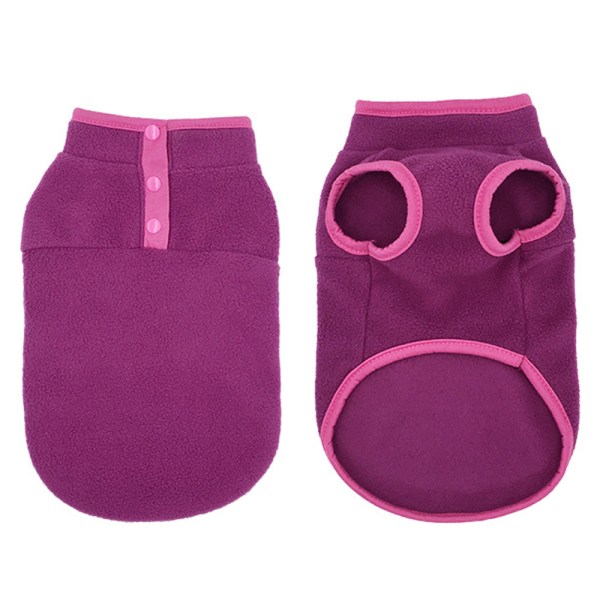 Husdjur Valp Katt Hund Jumper Väst Rock Kläder Vinter Kläder Tyg Purple-Red S