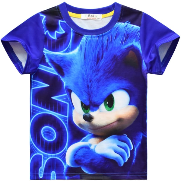 Sonic the Hedgehog Summer Outfit Set T Shirt Shorts för Kids Boy Blue 4-5 Years = EU 98-110