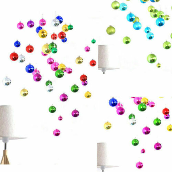 12 st/förpackning Jul Glitterkula Julgranshängande Prydnader Boll Heminredning Blue