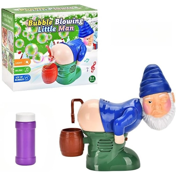 Bubbelblåsande Tomte, Automatisk Bubbelmaskin Tomte, med Musik & Blinkande Ljus, Bubbelblåsare för Utomhus & Inomhus Green