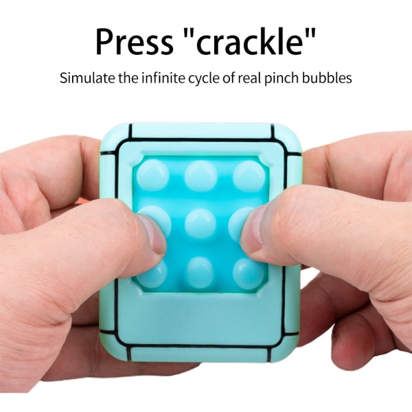 Bubble Wrap Ljud Nyckelring Sensory Fidget Pop Toy Dekompression Pink