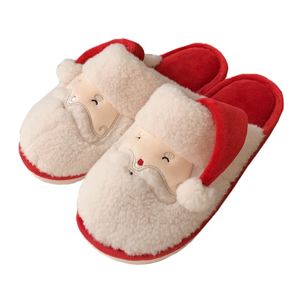 Julesko Hjemmesko med Memory Foam til Kvinder Varme Hjemmesko til Kvinder Hyggelige Fuzzy Soveværelsessko Hjemmesko til Indendørs Brug 40-41