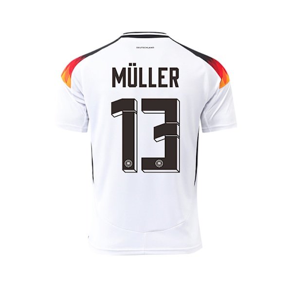 2024 Tyskland Hemma Fotbollströjor, NO.13 Mueller Fotbollströja, Sport Träning Kortärmad Fotbollstopp för Herr Fotbollströja XS
