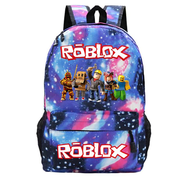 Roblox-spel Barn Ryggsäck Skolväska Studenter Axel Väska Resa Ryggsäck D 30*12*42cm