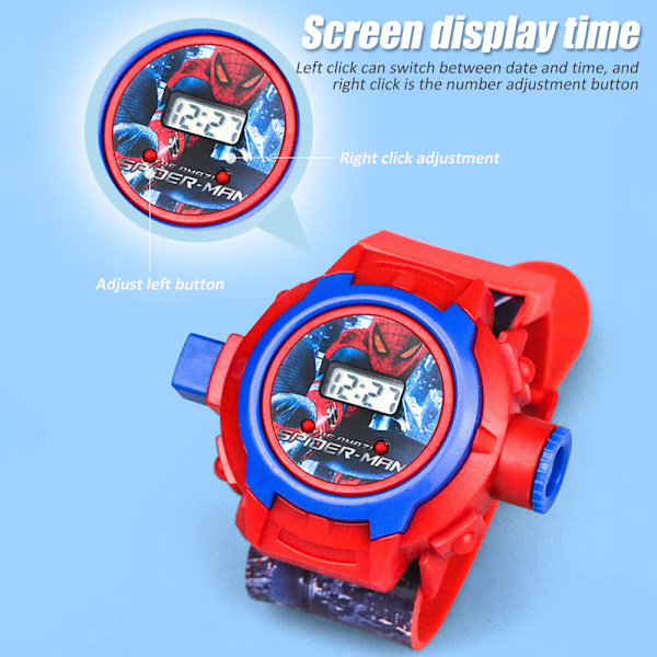 Barnprojektor Digital Armbandsur Flip Cover Projektionsklocka Pojkar Flickor Present Ice and snow